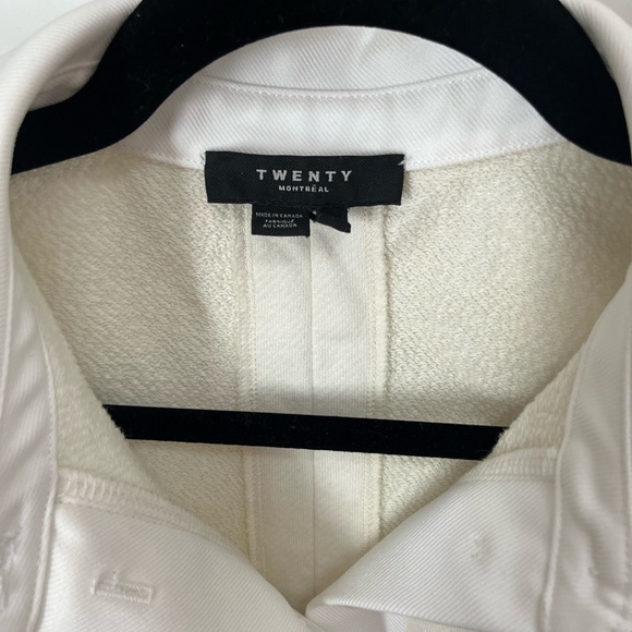 Twenty Montreal Sunnyside Cropped Polo Shirt size medium white - Picture 4 of 6